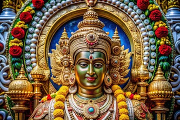 Captivating Macro Photography of Venkateswara Swamy Images Showcasing Intricate Details, Textures, and Spiritual Symbolism in Vibrant Colors