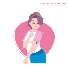 dancing girl cute cartoon character