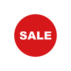 Red Sale Label Icon for Discount and Promotions