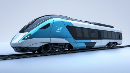 Diesel electric locomotive isolated on white background