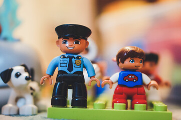 Naklejka premium Lego Duplo policeman