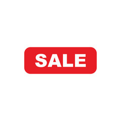 Red Sale Label Icon for Discount and Promotions
