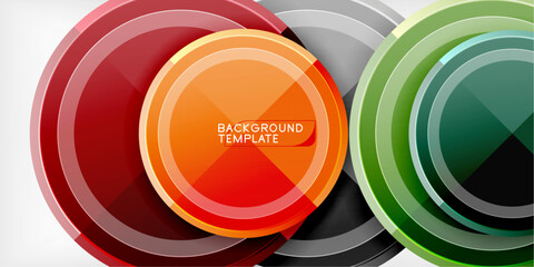 Geometric design abstract background - circles