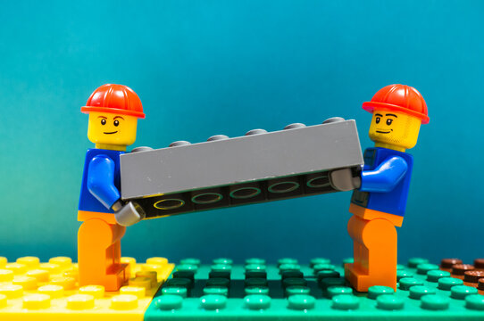 Lego construction workers