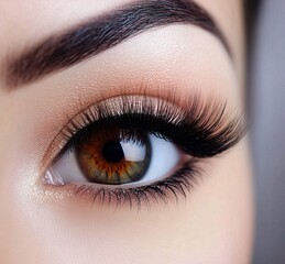 Naklejka premium close up of eye with makeup