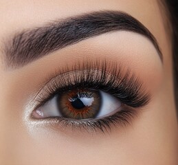 Obraz premium close up of eye with makeup
