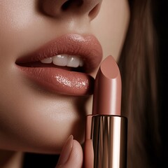 Obraz premium lipstick and lips