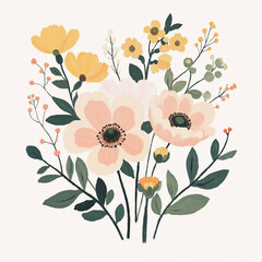 Beautiful Abstract Floral Oil Painting