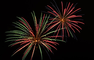 fireworks in the night sky