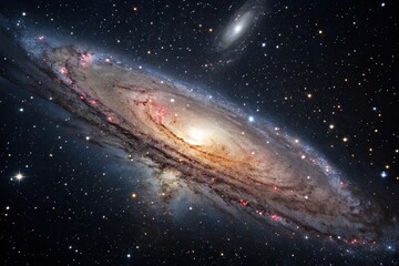 Fototapeta premium Deep Space Galaxy with Supernova Explosion, celestial bodies, stars, dark matter, space