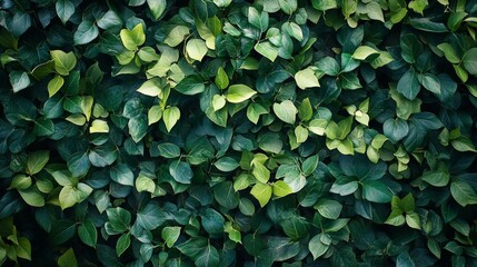 Lush Green Foliage Wall