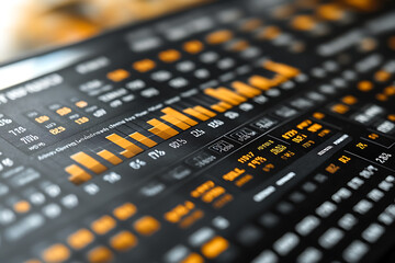 Fototapeta premium A detailed credit score analysis report featuring graphs and data charts, showcasing financial evaluation in a modern and clean layout, ideal for professional finance documents. 