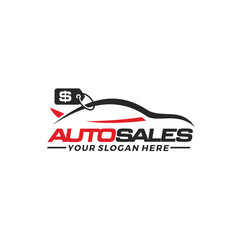 Car sales logo template vector illustration