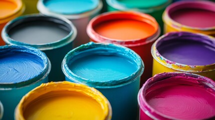 Colorful Paint Cans