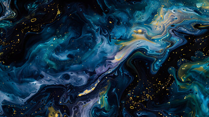 A galaxy with a blue and gold swirl