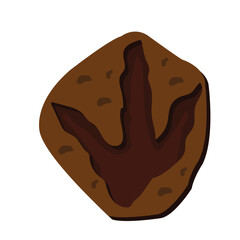 fossil dinosaur foot print, Archeology jurassic foot print silhouette illustration