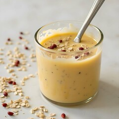 Healthy Golden milk overnight oats for breakfast