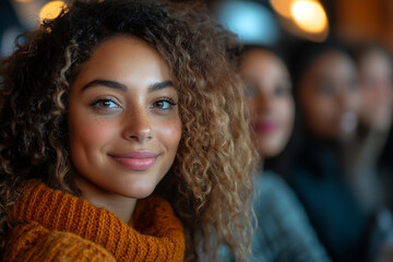 A diverse team of employees celebrating the hiring of a new team member, creating a welcoming and positive atmosphere in a bright office.
Keywords
Копировать код
