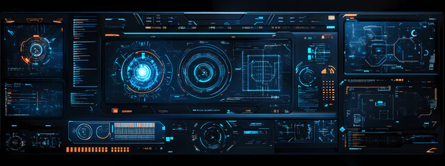 Fototapeta premium Futuristic Tech Interface