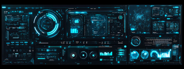 Fototapeta premium Futuristic Tech Interface