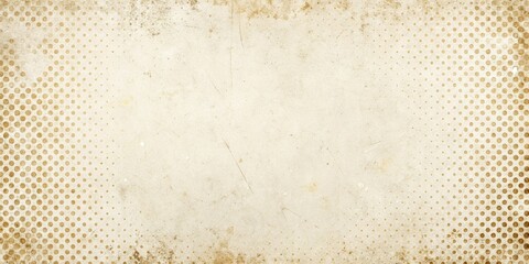Fototapeta premium Distressed texture with scattered light gradient halftone dots on a wide, worn-out background, abstract art, faded, visual noise, earthy tones, worn out