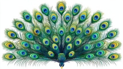 Obraz premium Peacock Feather Display