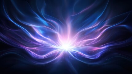 Obraz premium Dynamic abstract light patterns digital art colorful background modern creative vision