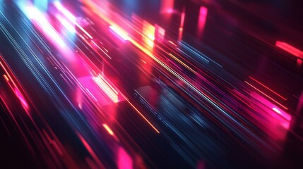 Futuristic Light Streaks Abstract Background