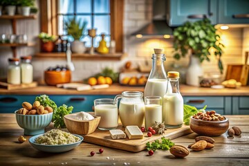 Dairy Free Lifestyle Symbol with Tilt-Shift Photography Emphasizing Plant-Based Alternatives and Healthy Living for Modern Diets