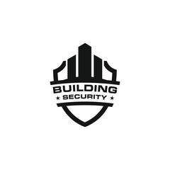 Building security logo template vector illustration