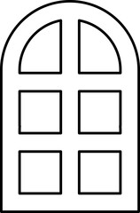 House window outline vector