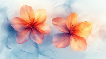 Naklejka premium Ethereal Hibiscus Blossoms