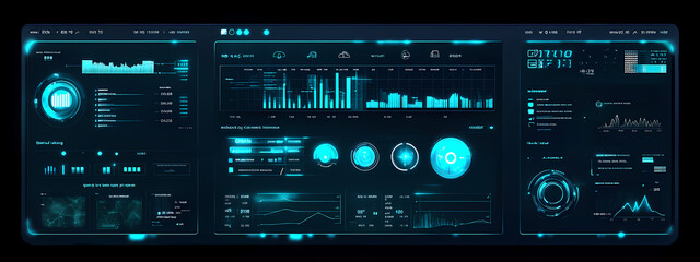 Obraz premium Virtual Control Dashboard