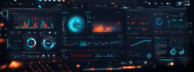 Fototapeta premium Virtual Control Dashboard
