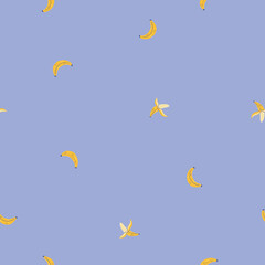Fototapeta premium Cute Seamless Banana Vector Pattern