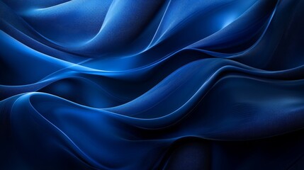 Fototapeta premium Flowing Blue Fabric
