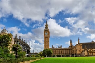 Big Ben and Houses of Parliament in London.