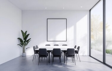 Fototapeta premium Modern Minimalist Meeting Room Design