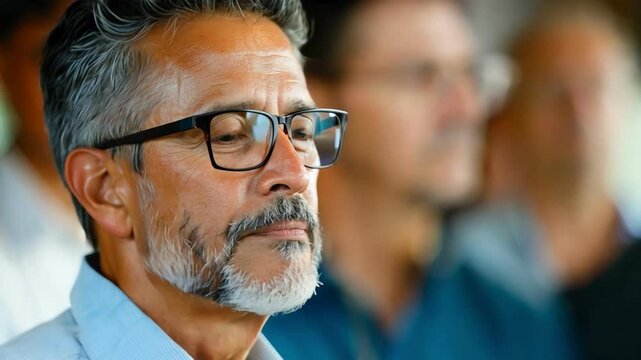 Hispanic community leaders speaking at a cultural heritage event,