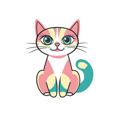 Cute cat vector 