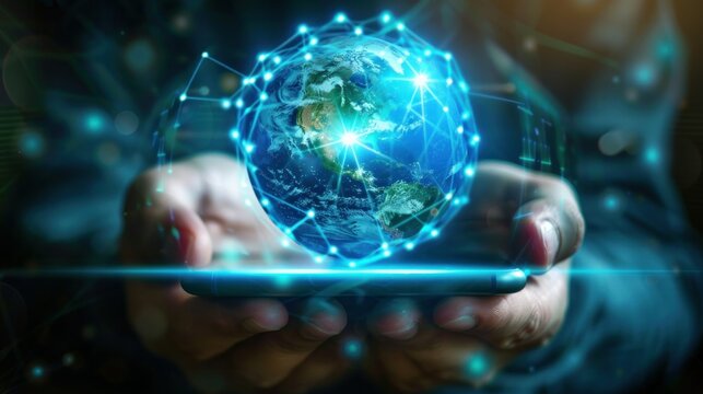 photograph of Mobile global internet communications, World wide web on 