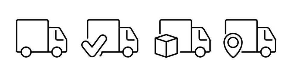 Delivery car icon. Shipping icon