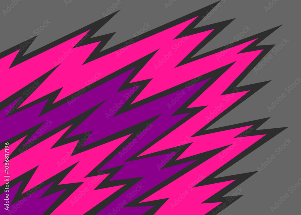 Aufkleber Abstract background with gradient zigzag line pattern and with some copy space area