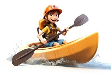 Kayak lifejacket adventure vehicle.