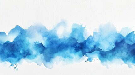Blue Watercolor Splash Background