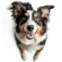 Fototapeta premium Dog learning not to jump on counters, trainer reinforcing boundaries with positive training tools.