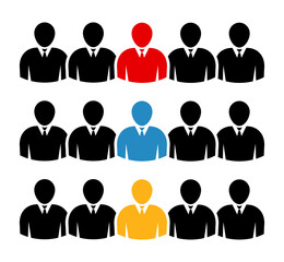 Symbol, ikona ludzi. Plik wektorowy.