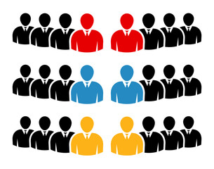 Symbol, ikona ludzi. Plik wektorowy.