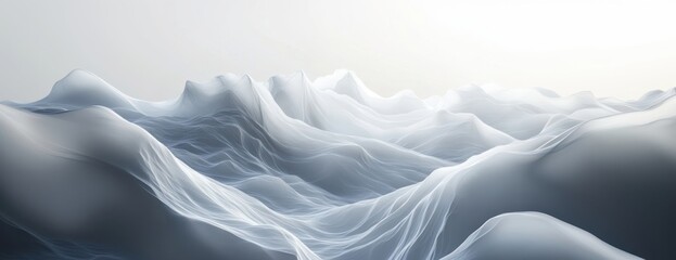 Obraz premium Abstract white background abstract design waves.