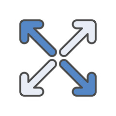 Full Screen vector icon stock illustration